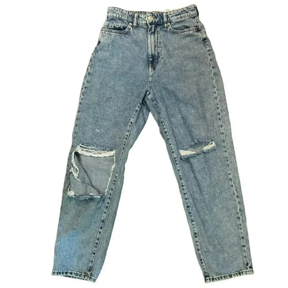 & Denim 2 distressed ripped loose mom jeans grunge‎ - Picture 1 of 7